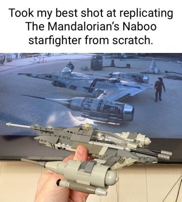 Took my best shot at replicating The Mandalorians Naboo starfighter from scratch