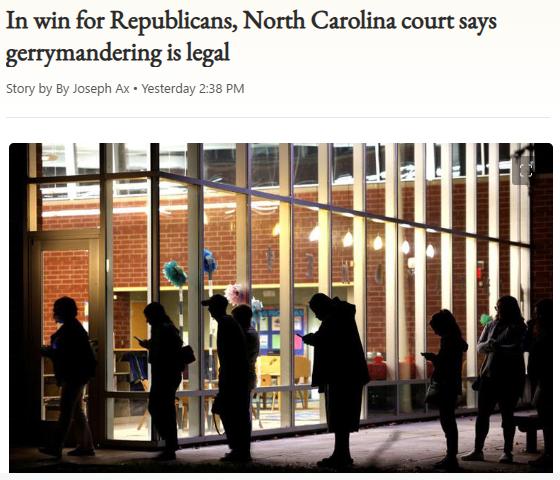 In win for Republicans North Carolina court says gerrymandering is legal NEE