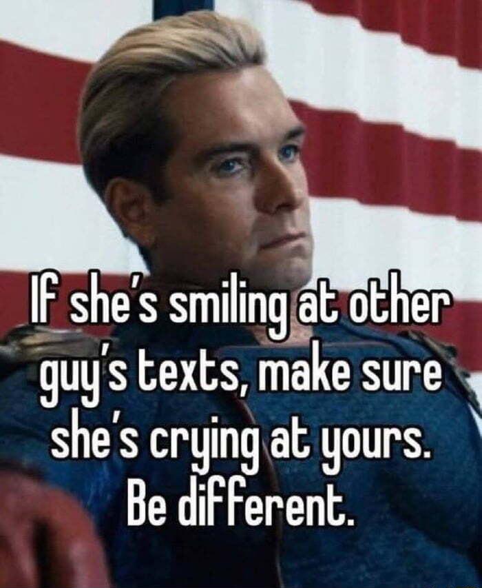 IF shes smlllngato quys texts make sure shes crying at yours Be dif Ferent