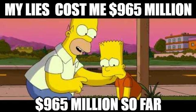 MY LIES COST ME 965 MILLION r I 965 MIlIIlIIISII FAR