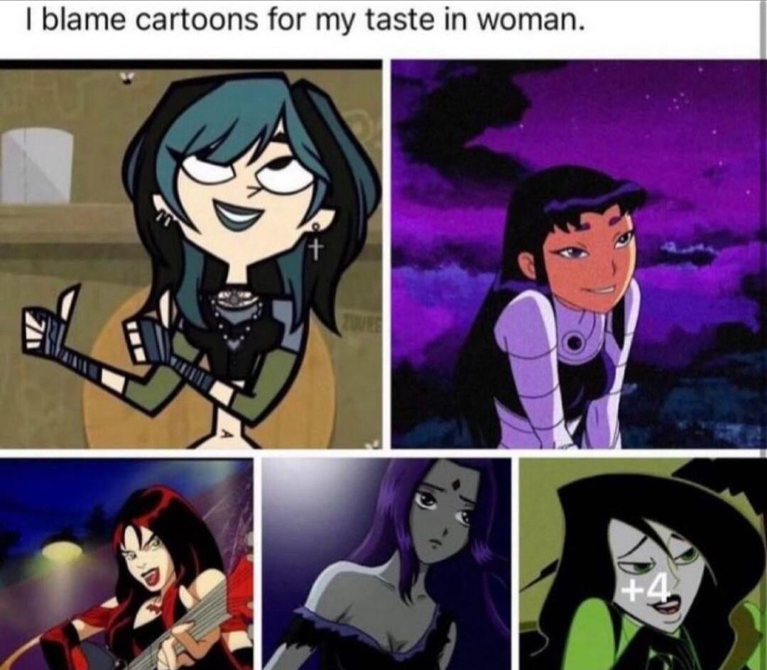 blame cartoons for my taste in woman