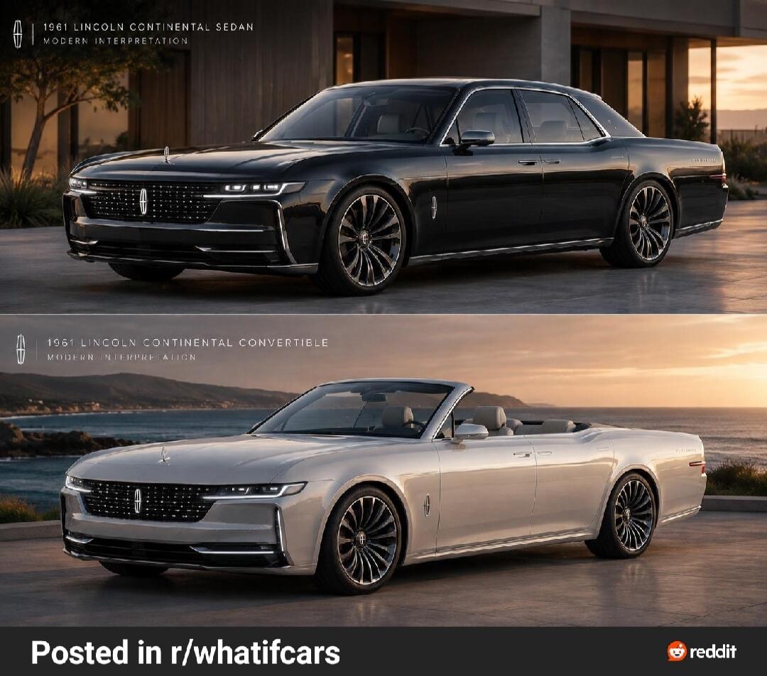 1961 LINCOLN CONTINENTAL SEDAN MODERN INTERPRETATION 1961 LINCOLN CONTINENTAL CONVERTIBLE MODERN INTERPRETATION Posted in r/whatifcars