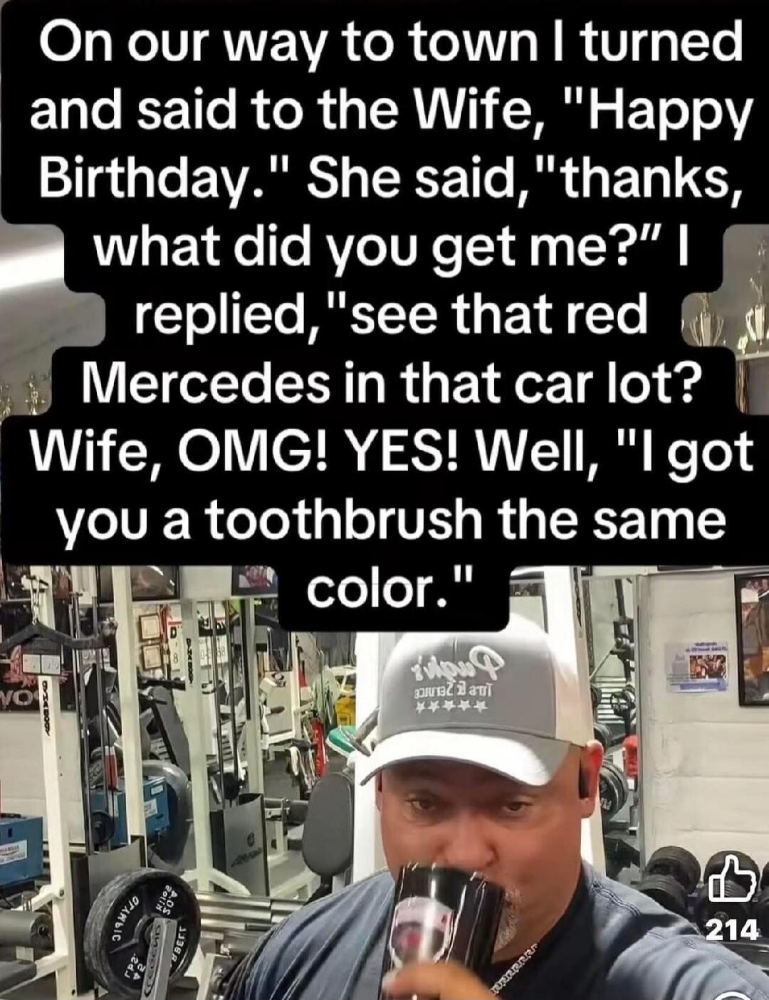 On our way to town I turned and said to the Wife, 