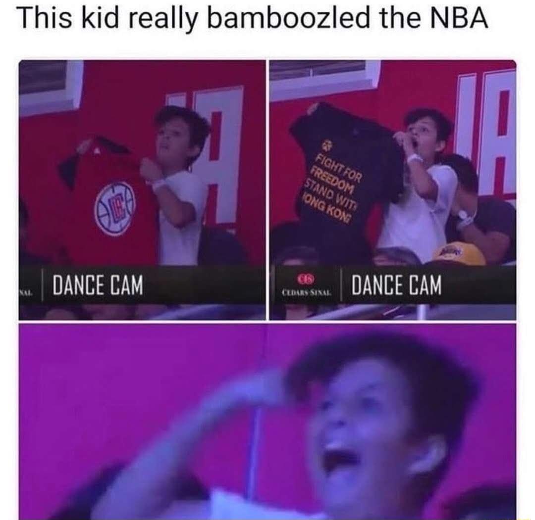 This kid really bamboozled the NBA DANCE CAM cnsns DANCE CAM