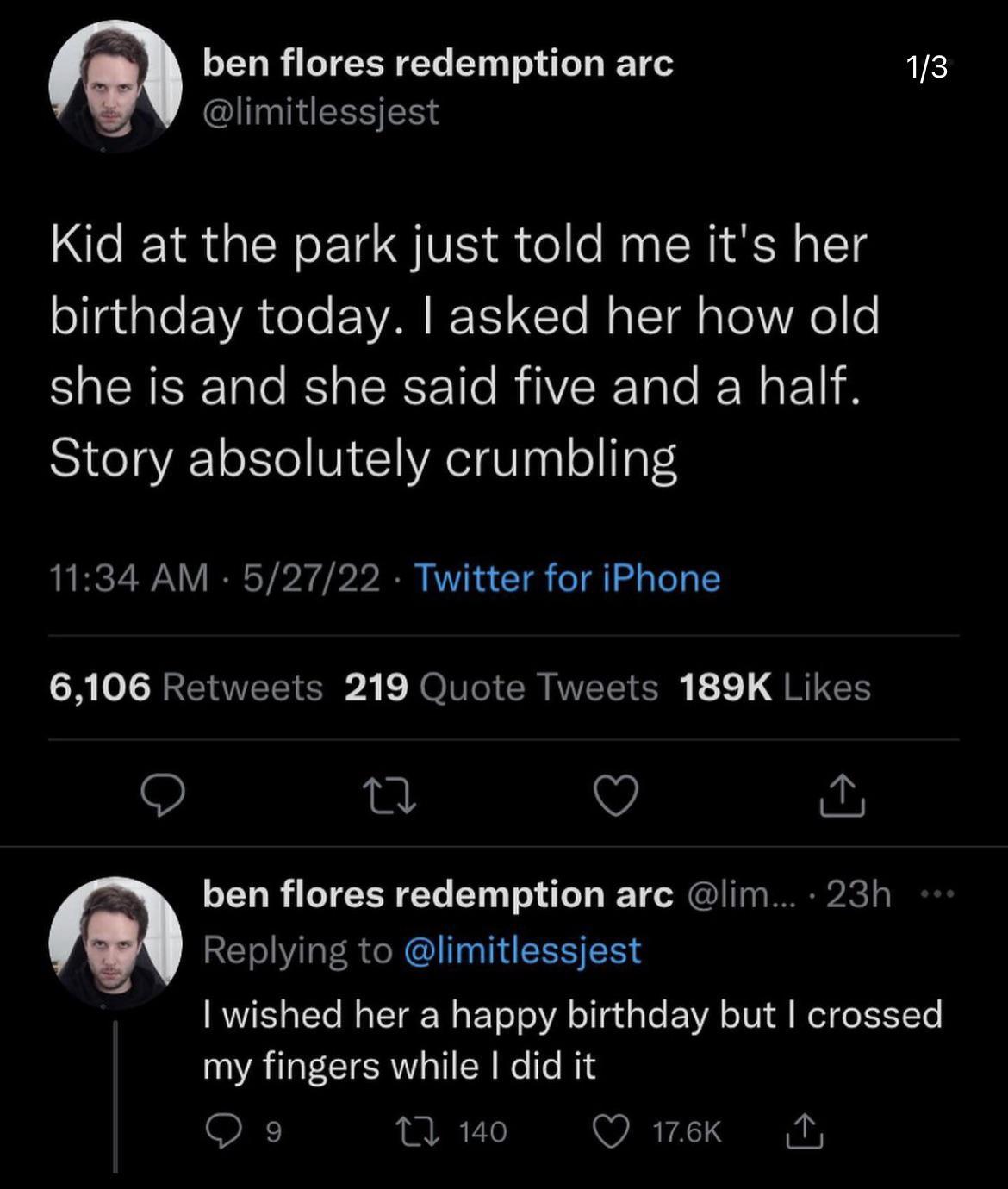 1 ben flores redemption arc 13 SS ES IR GERET UGV o lo MaaRIatN o TeTg olgualefVATeTe EEYARIF 1S1 Te M o TTdl aTo VAo fo SACRCE Tale R a ISR 1e RUVER Tale Wa 11 8 Story absolutely crumbling 1134 AM 52722 Twitter for iPhone 6106 Retweets 219 Quote Tweets 189K Likes 0 v ben flores redemption arc lim 23h Replying to limitlessjest RIS aTTo Mo YTR W o F ToT oA o1 d aTo E VA o 10N f Mol o LYo my fingers