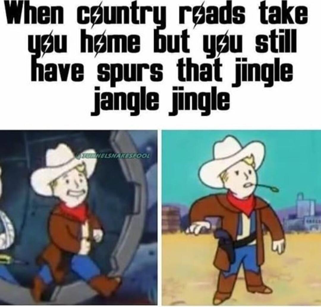 Yhe 4 u hame ut ygu stil ave spurs that jingle jangle jingle