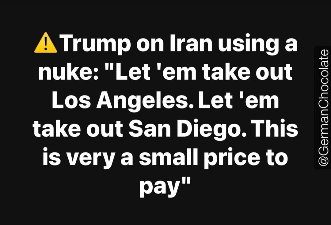 Trump on Iran using a nuke: 