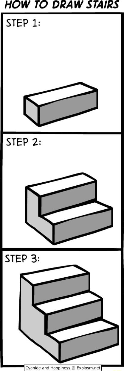 HOW TO DRAW STAIRS