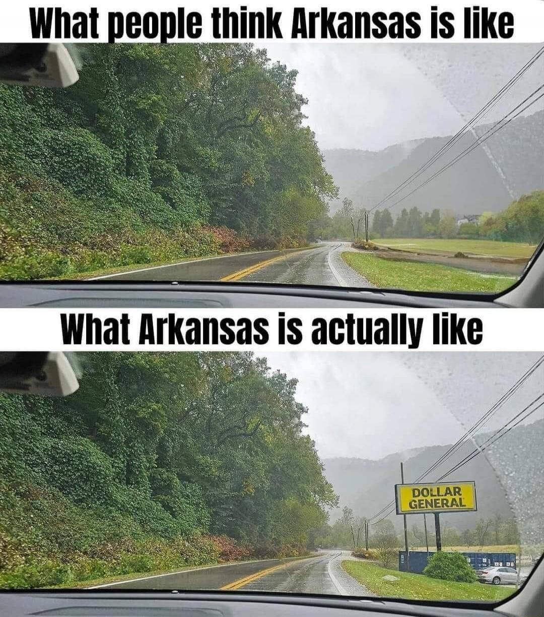 What people think Arkansas is like\nWhat Arkansas is actually like