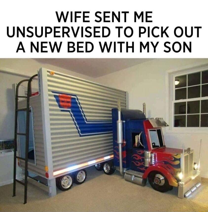 WIFE SENT ME UNSUPERVISED TO PICK OUT A NEW BED WITH MY SON