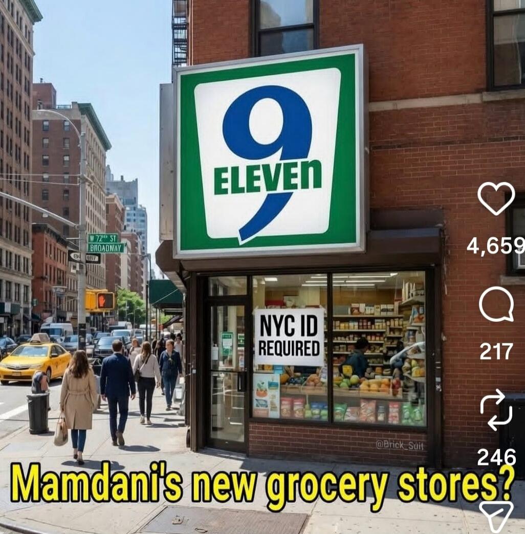 9 ELEVEN NYC ID REQUIRED Mamdanis new grocery stores? W 72ND ST BROADWAY