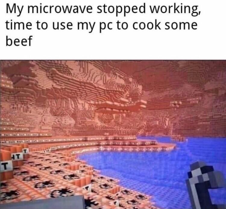 My microwave stopped working time to use my pc to cook some beef