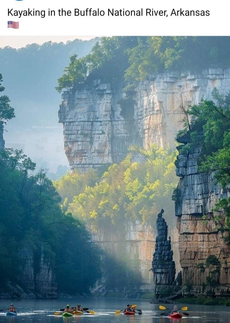 Kayaking in the Buffalo National River, Arkansas