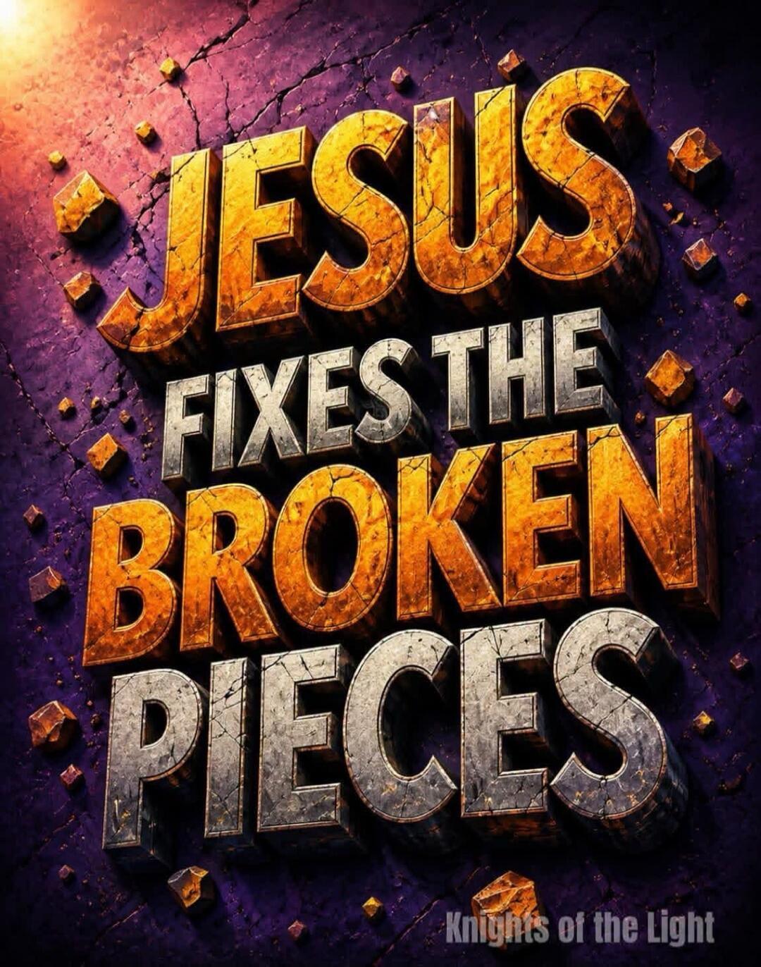 JESUS FIXES THE BROKEN PIECES Knights of the Light