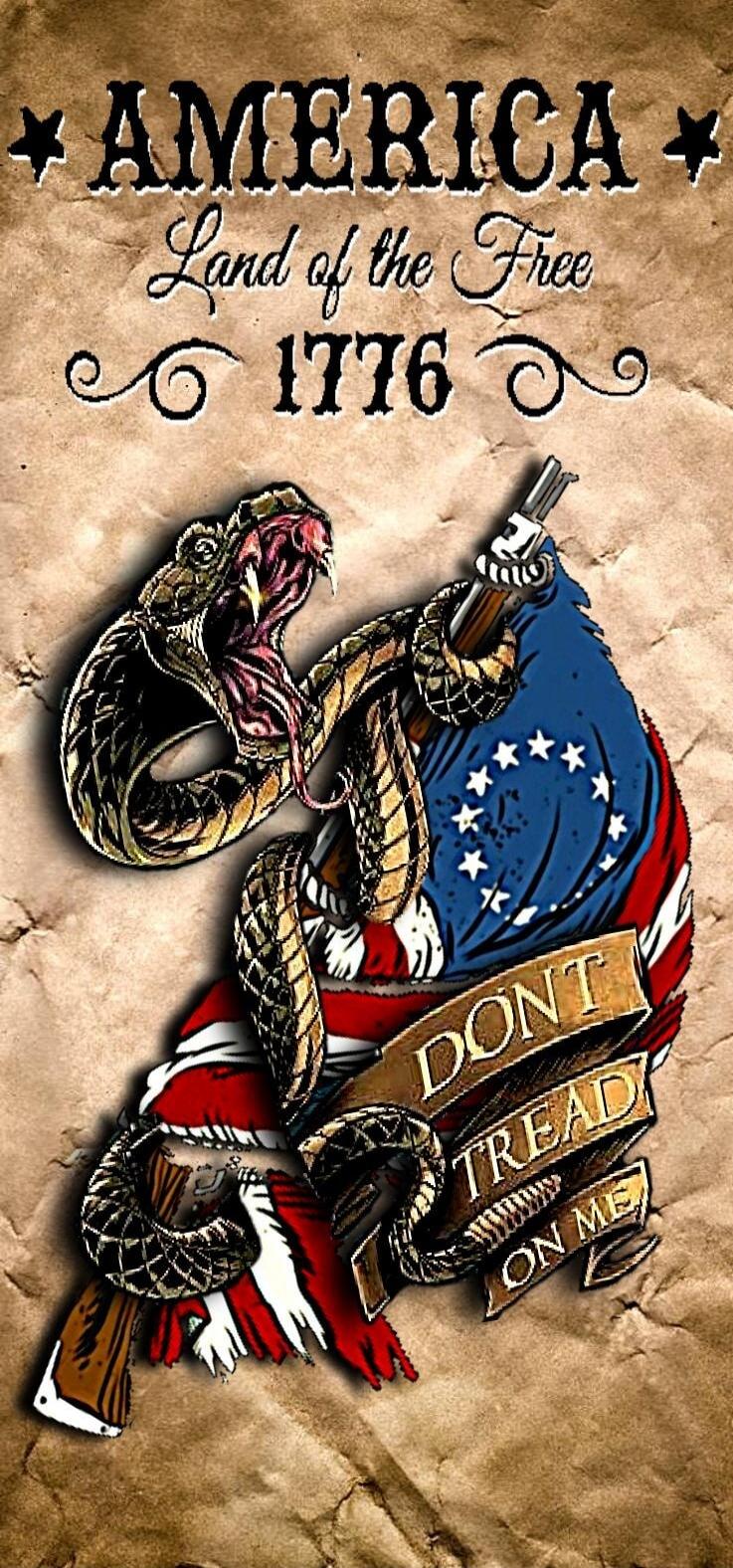 AMERICA Land of the Free 1776 DONT TREAD ON ME