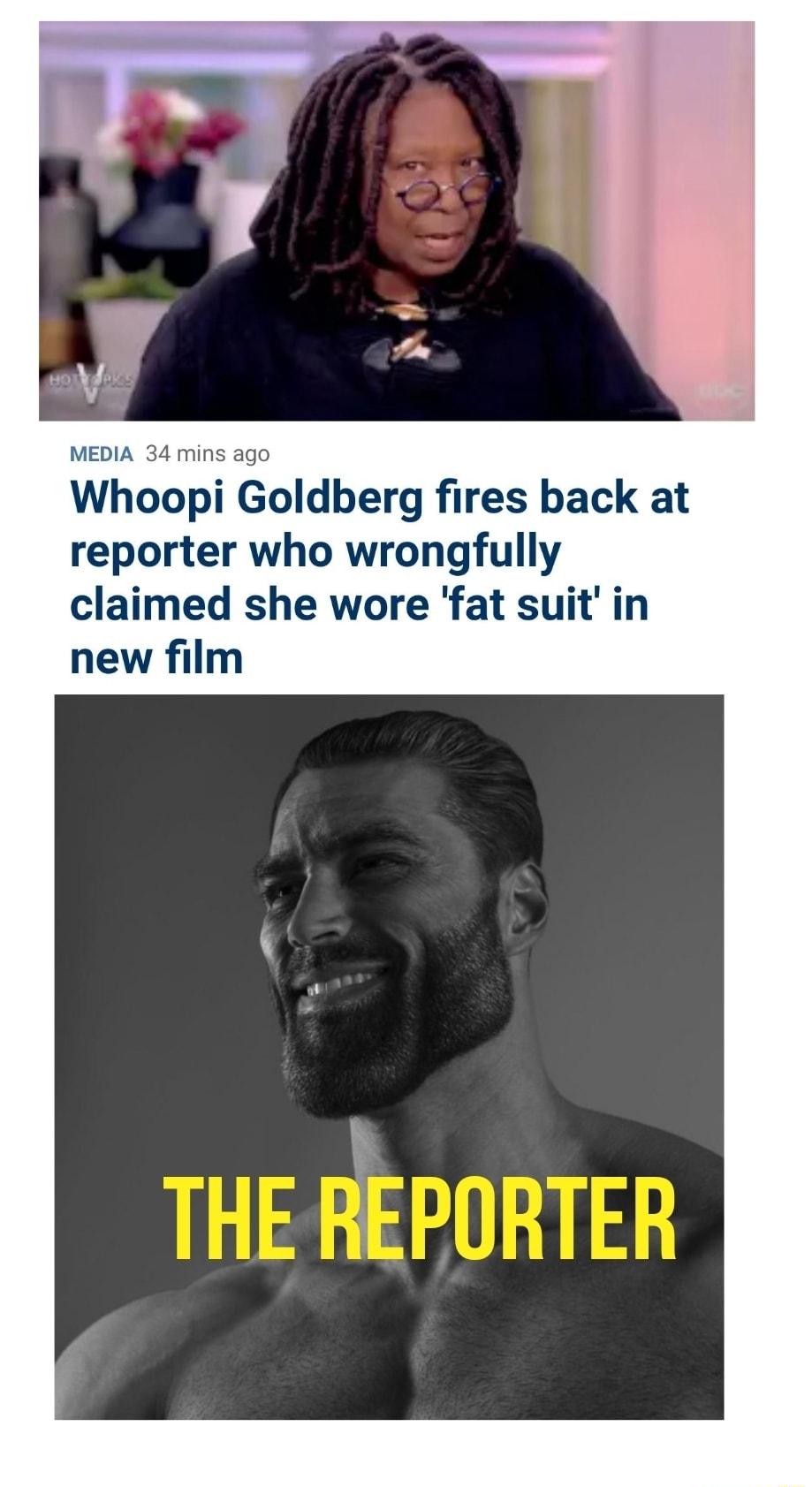 oldberg fires back at reporter who wrongfully claimed she wore fat suit in new film THE REPORTER