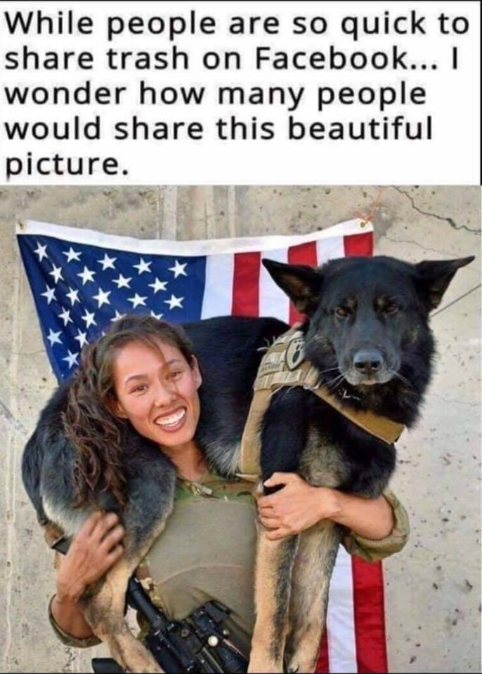 While people are so quick to share trash on Facebook wonder how many people would share this beautiful picture