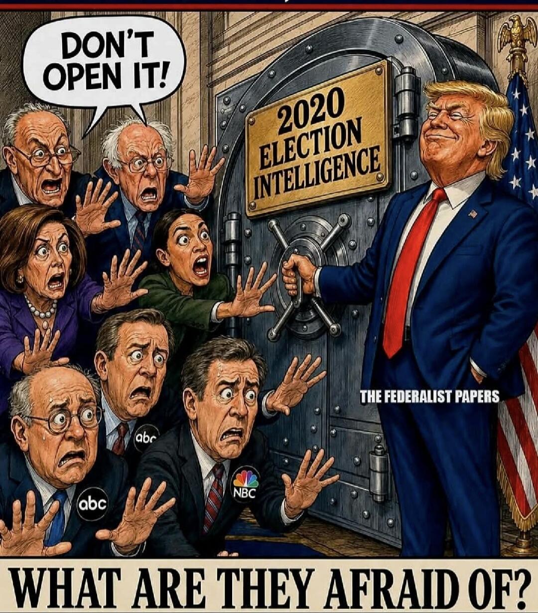DON'T OPEN IT! 2020 ELECTION INTELLIGENCE THE FEDERALIST PAPERS WHAT ARE THEY AFRAID OF? abc NBC