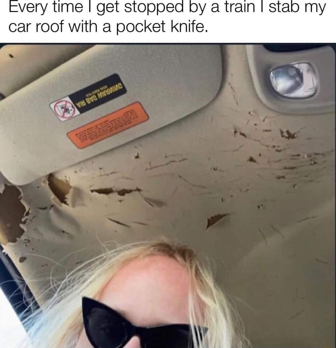 very time get stoppe car roof wi pocket kni