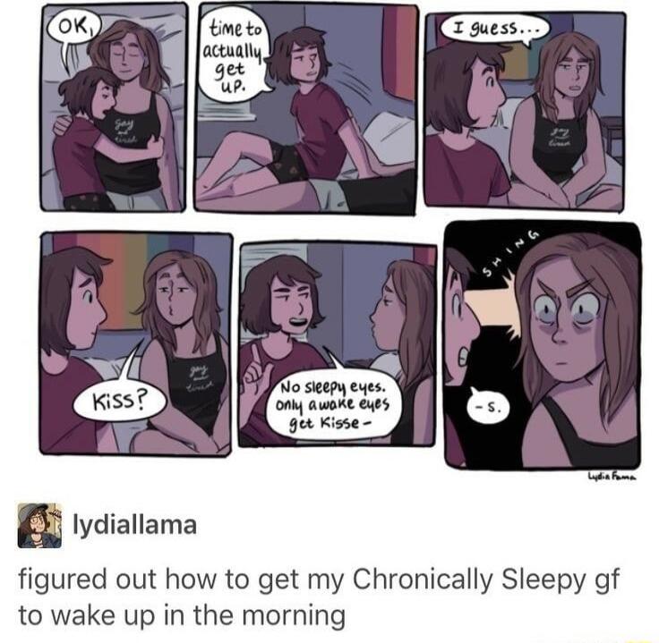 figured out how to get my Chronically Sleepy gf to wake up in the morning