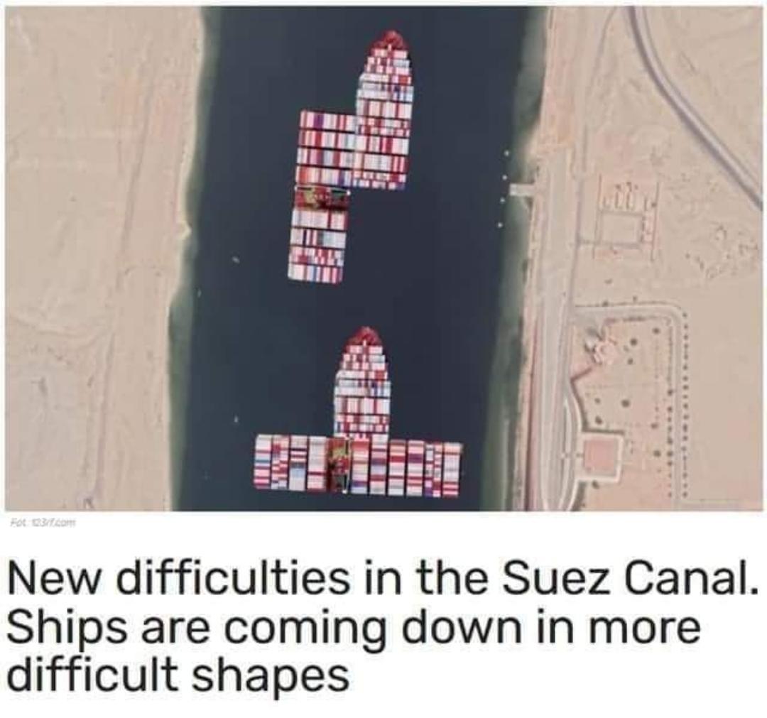 New difficulties in the Suez Canal Ships are coming down in more difficult shapes