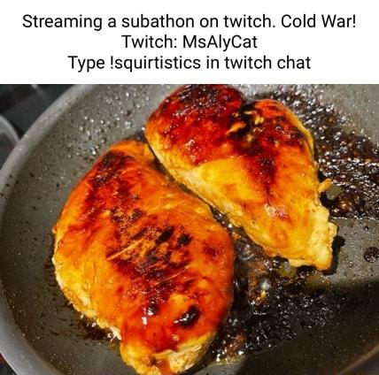 Streaming a subathon on twitch Cold War Twitch MsAlyCat Type Isquirtistics in twitch chat