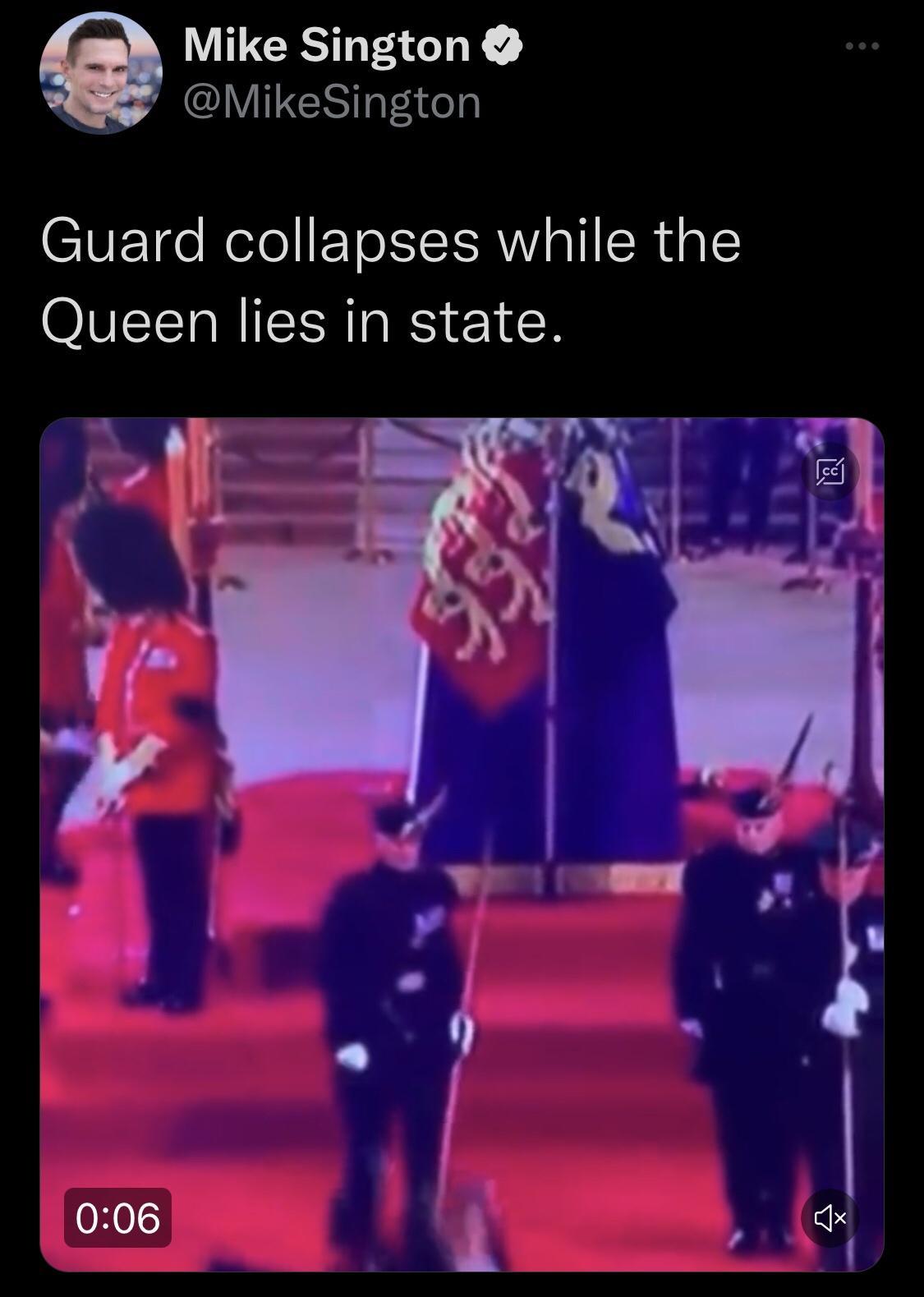 Mike Sington IS Guard collapses while the Queen lies in state 006