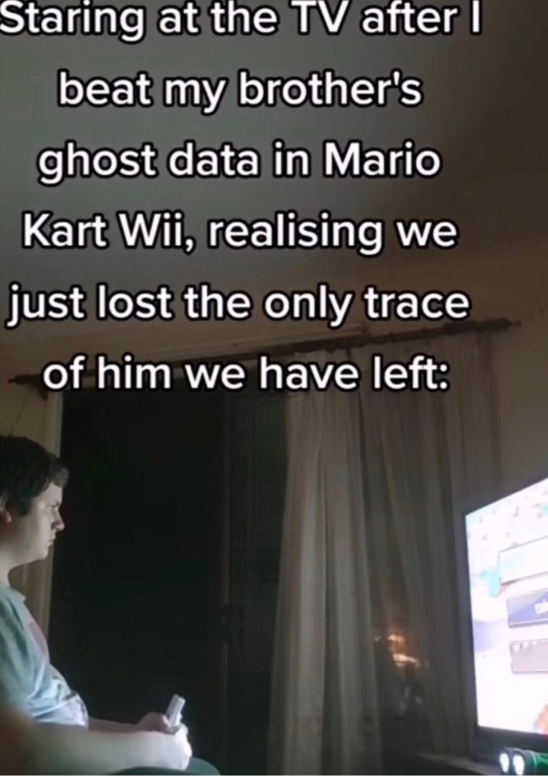 Staring atithe V after beatimy brothers ol 3 EYE NN ETie LETRAVITBICEL T s A3 just lost the only trace of him we have left