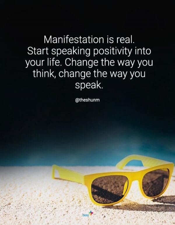 Manifestation is real. Start speaking positivity into your life. Change the way you think, change the way you speak. @theshunm