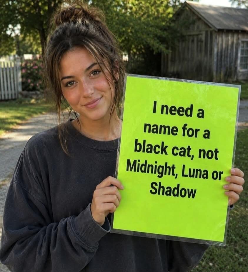 I need a name for a black cat, not Midnight, Luna or Shadow