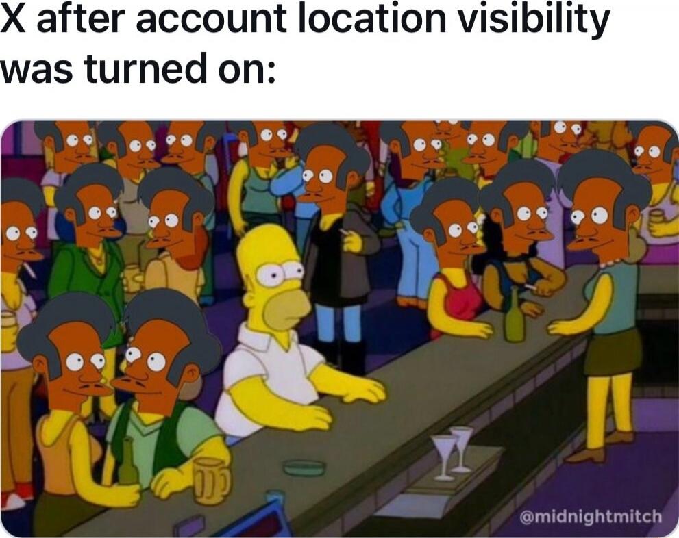 X after account location visibility was turned on: