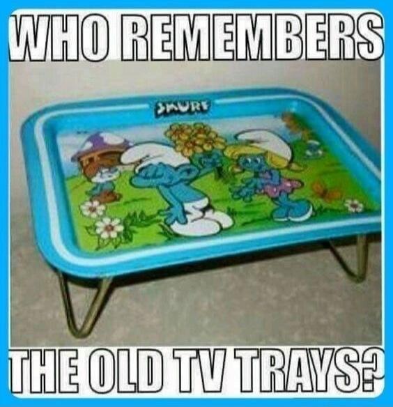WHO REMEMBERS THE OLD TV TRAYS?