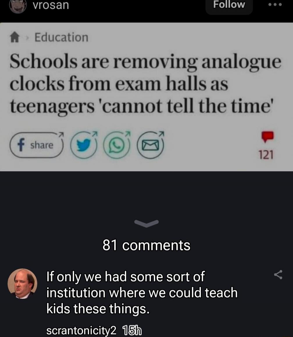 Schools are removing analogue clocks from exam halls as teenagers 'cannot tell the time'