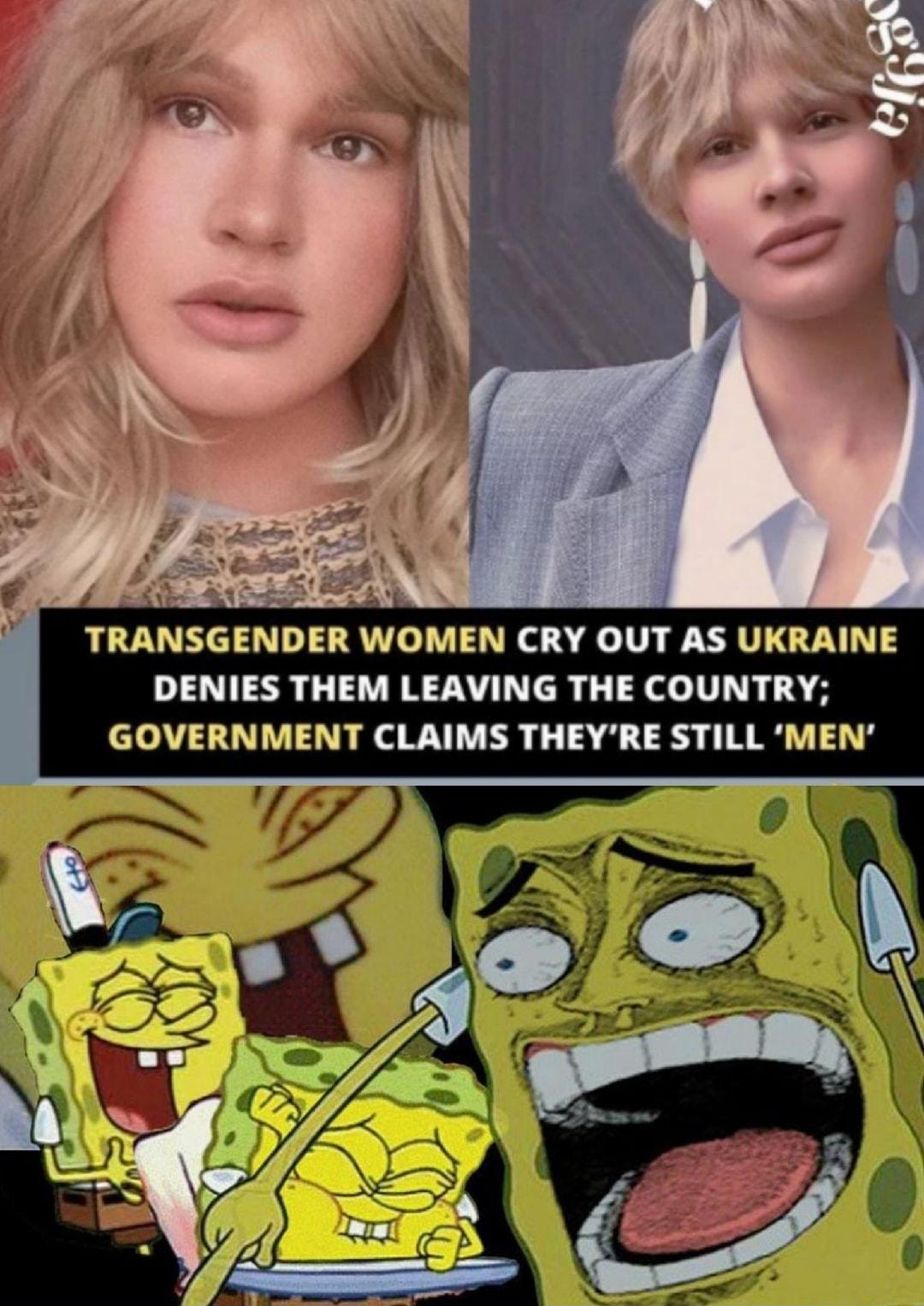 9 B p SN TRANSGENDER WOMEN CRY OUT AS UKRAINE DENIES THEM LEAVING THE COUNTRY GOVERNMENT CLAIMS THEYRE STILL MEN