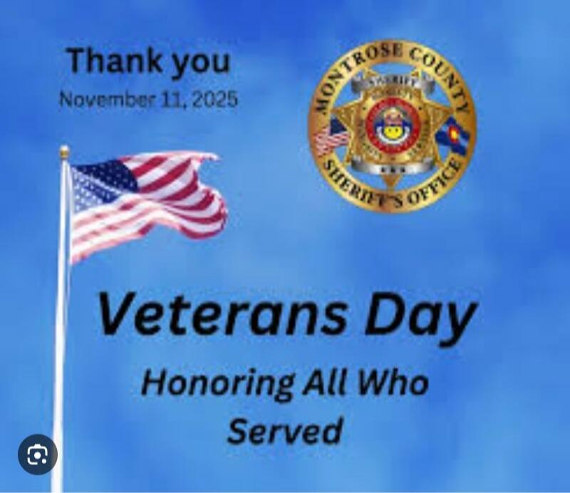 Thank you November 11, 2025 Veterans Day Honoring All Who Served