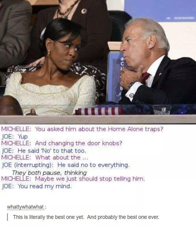 nd changing the door knobs JOE interrupting He said ni They both pause thinking E Maybe we just should stop teling him JOE You read my mind whattywhatwhat This is terall the best one yet And probably the best one ever