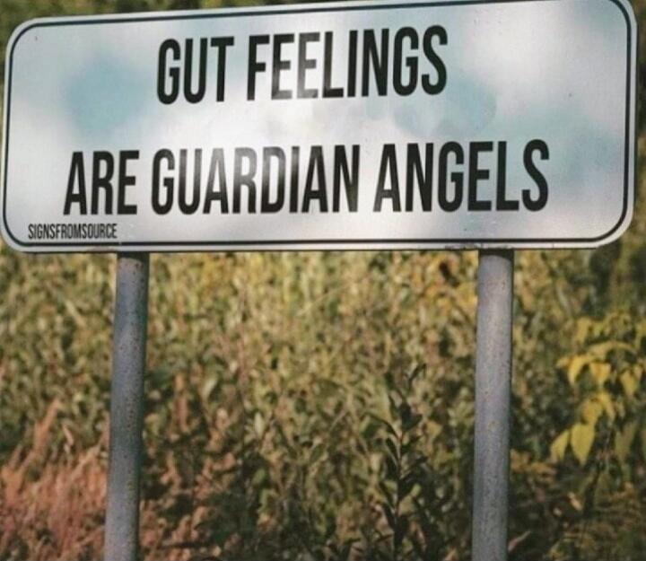 GUT FEELINGS ARE GUARDIAN ANGELS SIGNSFROMSOURCE