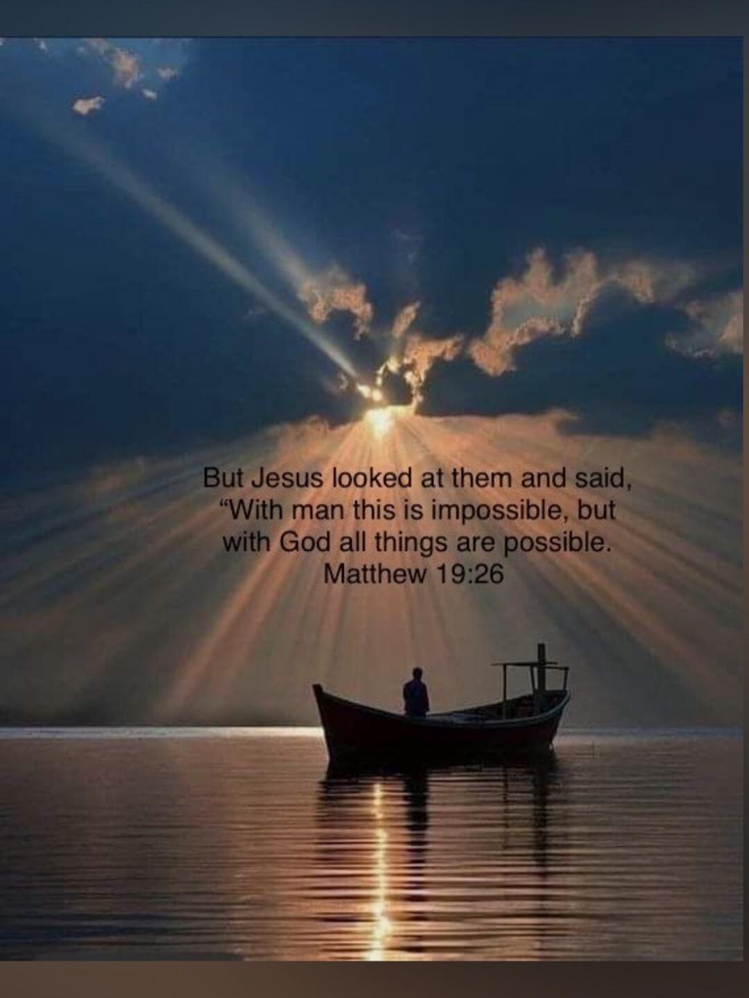 But Jesus looked at them and said, 