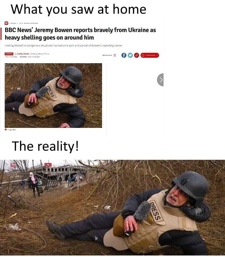 What you saw at home s BBC News Jeremy Bowen reports bravely from Ukraine as heavy shelling goes on around him cooamm