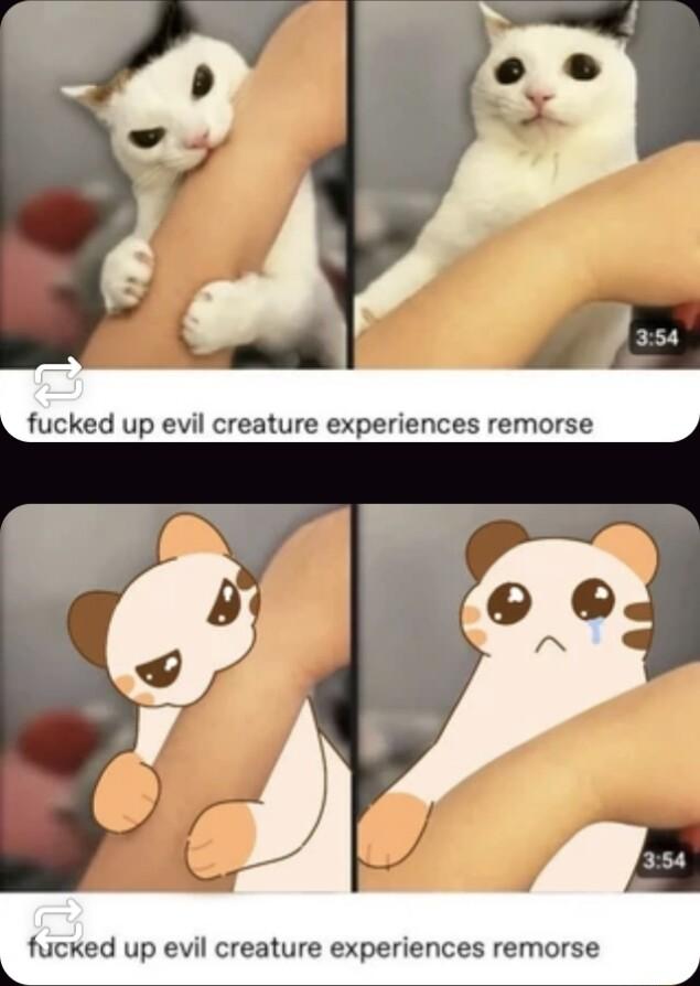 2 3 ucked up evil creature experiences remorse 4 5 fucked up evil creature experiences remorse
