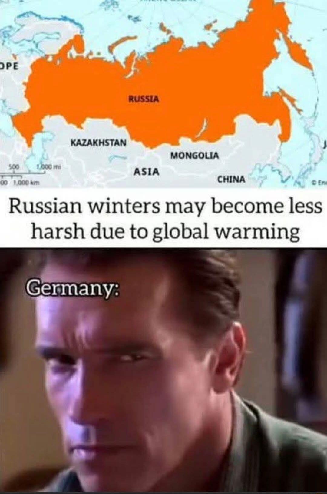 RUSSIA KAZAKHSTAN MONGOLIA ASIA CHINA Russian winters may become less harsh due to global warming Germany: