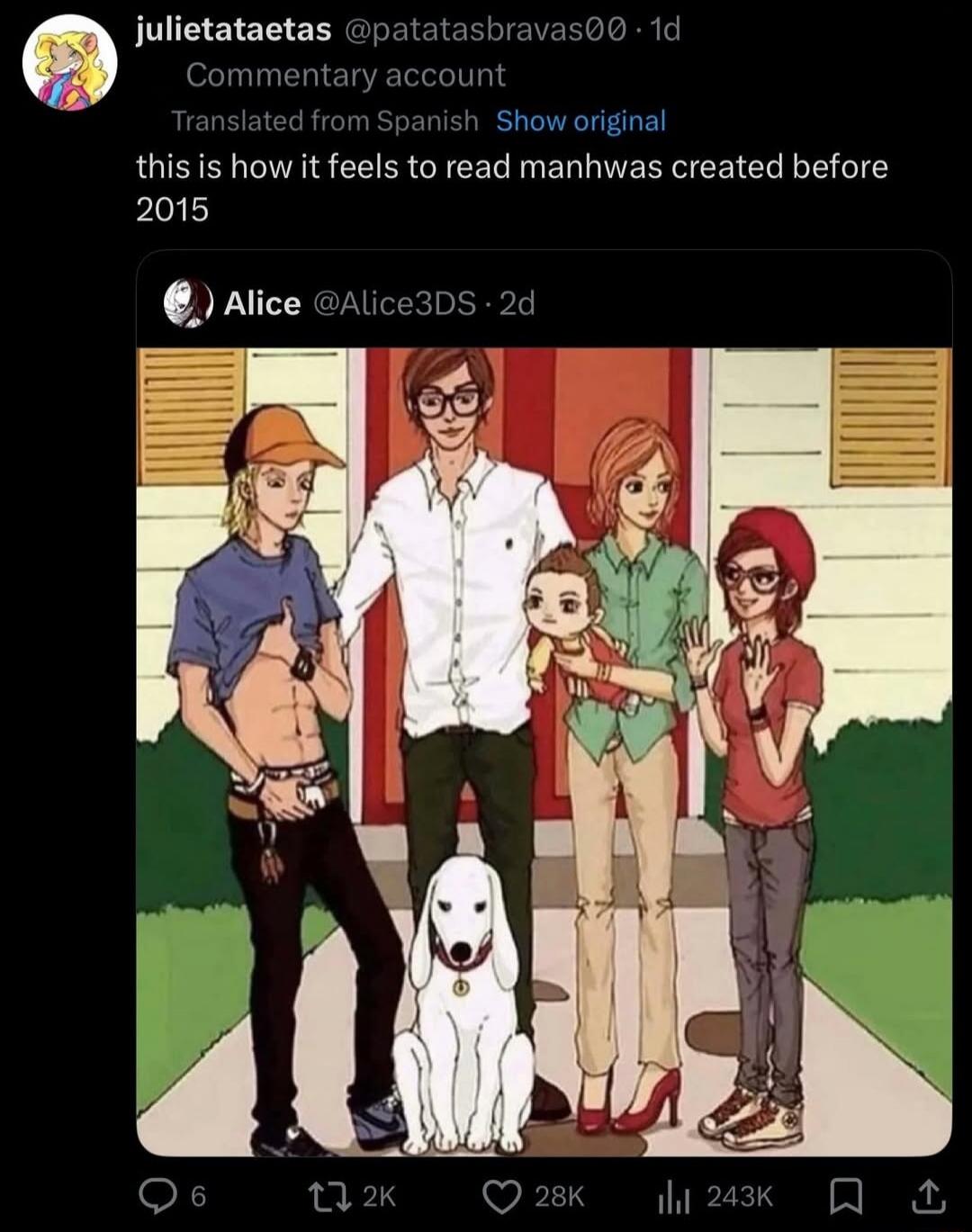 this is how it feels to read manhwas created before 2015