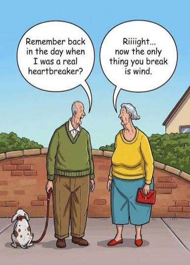Remember back in the day when I was a real heartbreaker? Riiiight... now the only thing you break is wind.