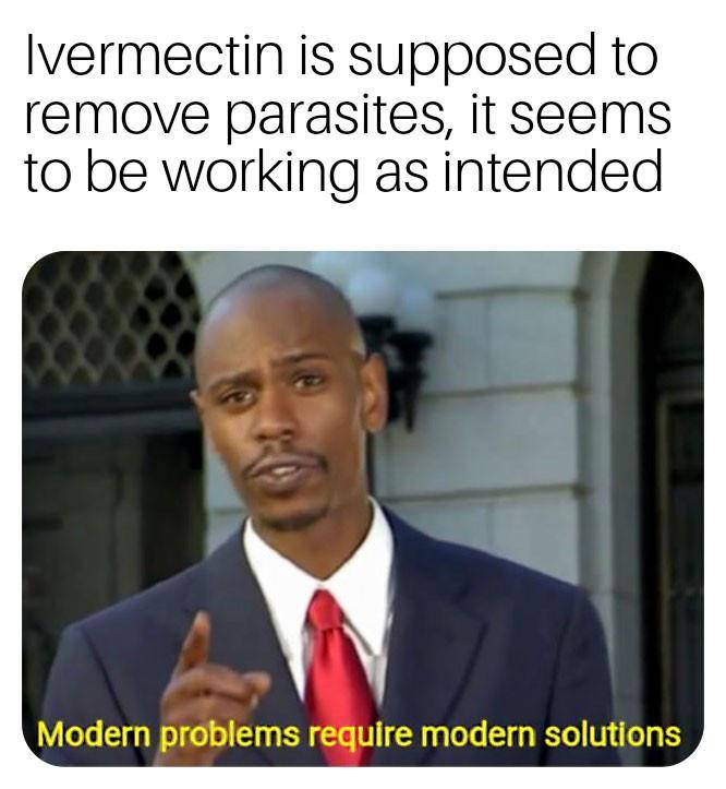 lvermectin is supposed to remove parasites it seems to be working as intended