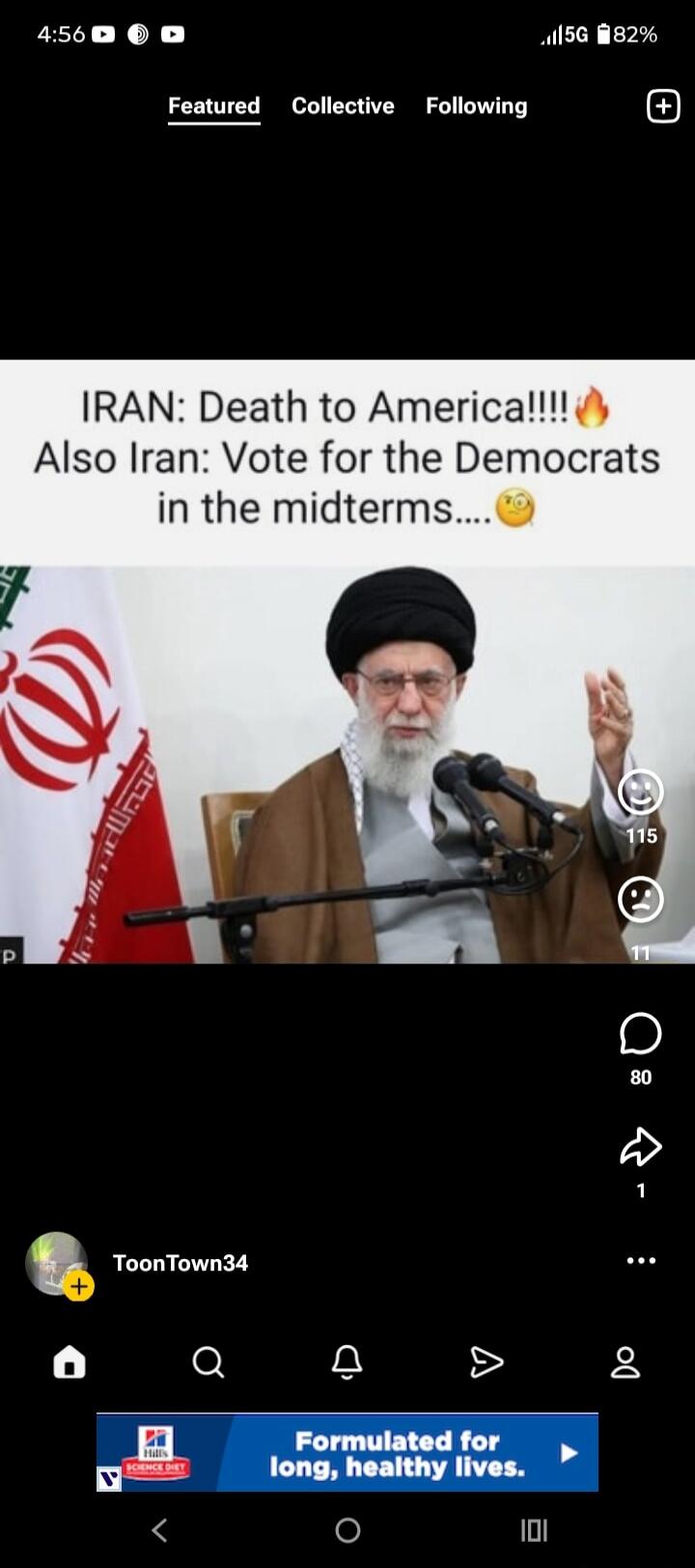 IRAN: Death to America!!!! Also Iran: Vote for the Democrats in the midterms....