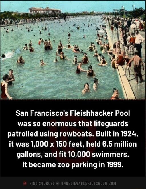 RELTZEN RS S IR L ELCIE LUESELYL GG WITERG ET CLITELG patrolled using rowboats Built in 1924 it was 1000 x 150 feet held 65 million CEUCTLERED G RAR ST TTEN It became zoo parking in 1999