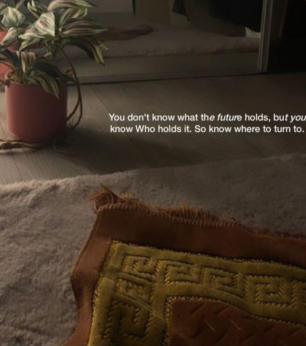 You don't know what the future holds, but you know Who holds it. So know where to turn to.