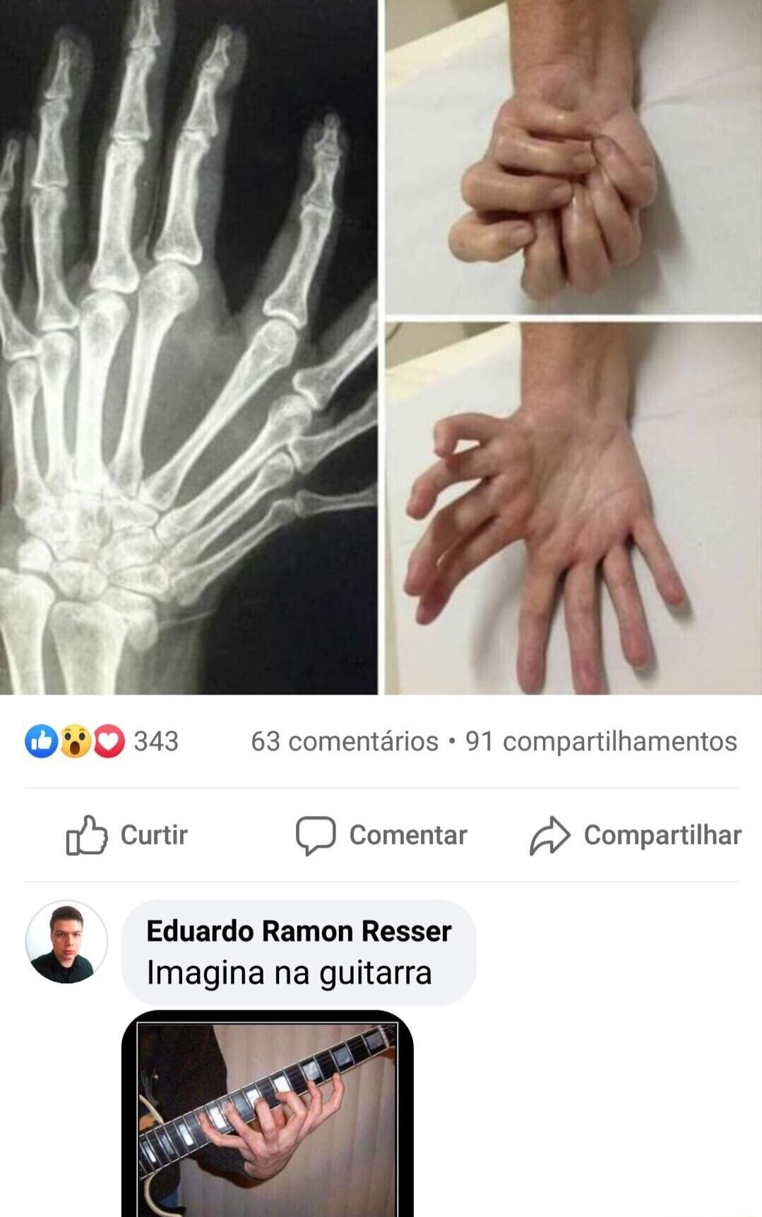 Qw0343 63 comentarios 91 compartilhamentos Curtir Comentar Compartilhar i8 E Eduardo Ramon Resser Imagina na guitarra