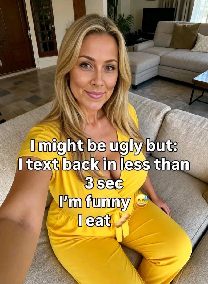 I might be ugly but: I text back in less than 3 sec I'm funny 😅 I eat