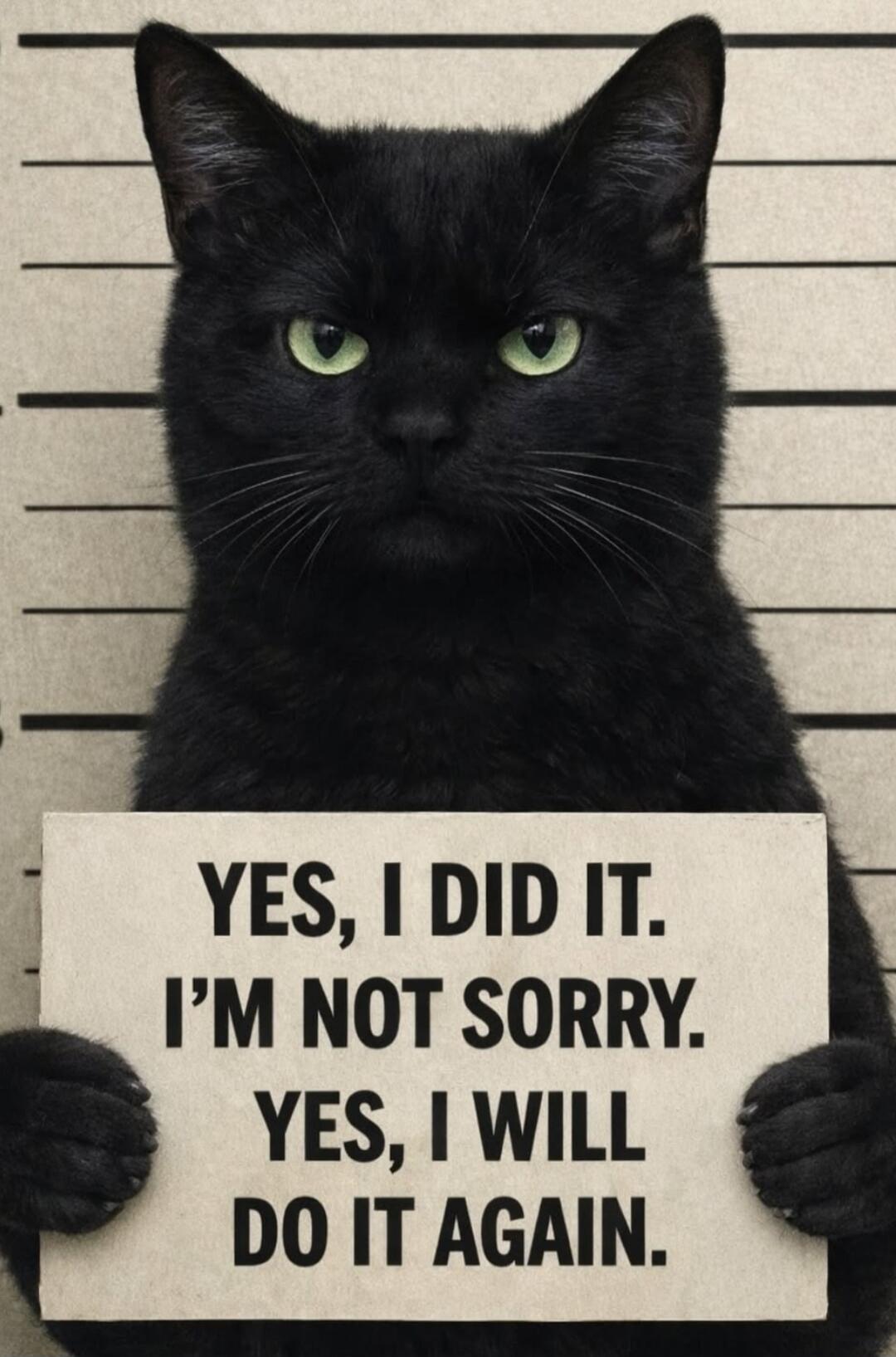 YES, I DID IT. I'M NOT SORRY. YES, I WILL DO IT AGAIN.